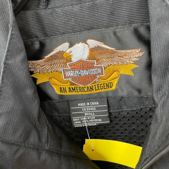 Harley Davidson Black Logo Coat Mens Size S - Picture 5 of 5